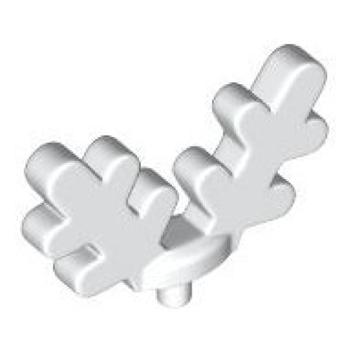 Деталь LEGO 1613 Minifigure, Antlers with Small Pin - White