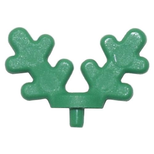 Деталь LEGO 1613 Minifigure, Antlers with Small Pin - Green