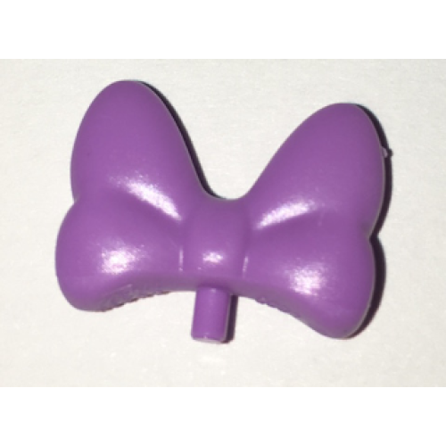 Деталь LEGO 24634 Minifigure, Bow Large with Small Pin - Medium Lavender