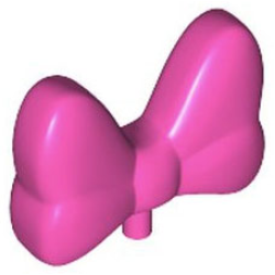 Minifigure, Bow Large with Small Pin - Dark Pink