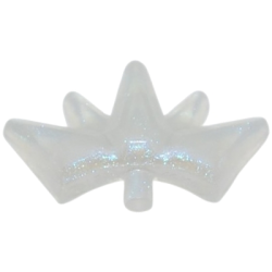 Minifigure, Crown Tiara, 5 Points - Satin Trans-Clear