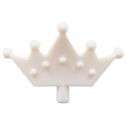 Minifigure, Crown Tiara, 5 Points, Rounded Ends - White