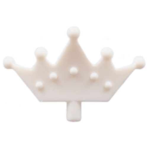 Деталь LEGO 33322 Minifigure, Crown Tiara, 5 Points, Rounded Ends - White