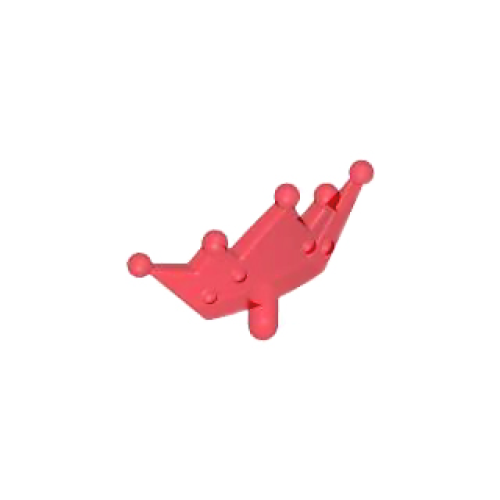 Деталь LEGO 33322 Minifigure, Crown Tiara, 5 Points, Rounded Ends - Trans-Red