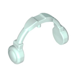 Minifigure, Ear Protectors / Headphones / Headset - Thin Arms - Light Aqua
