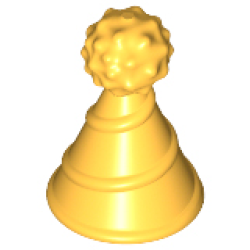 Minifigure, Hat with Small Pin, Party Hat - Bright Light Orange