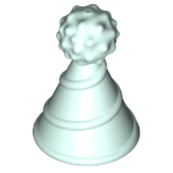 Minifigure, Hat with Small Pin, Party Hat - Light Aqua