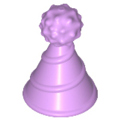 Minifigure, Hat with Small Pin, Party Hat - Medium Lavender