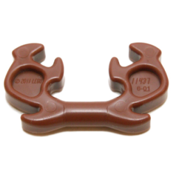 Minifigure, Helmet Ninja Horn Elaborate - Reddish Brown