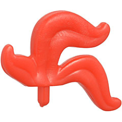 Minifigure, Plume Feather Triple - Red