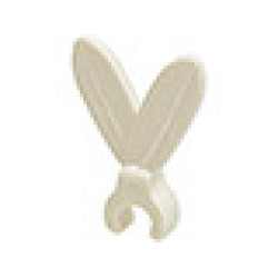 Minifigure, Plume Feathers with Clip - White