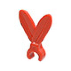 Minifigure, Plume Feathers with Clip - Red
