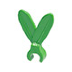 Minifigure, Plume Feathers with Clip - Green