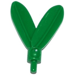 Minifigure, Plume Feathers with Small Pin - Green