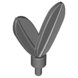 Minifigure, Plume Feathers with Small Pin - Dark Bluish Gray