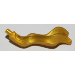 Minifigure, Plume Ribbon / Tassel / Streamer - Pearl Gold