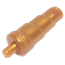 Minifigure, Spiral Unicorn Horn with Small Pin - Pearl Gold
