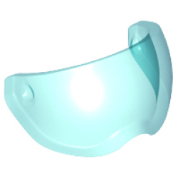 Minifigure, Visor Flight Helmet - Trans-Light Blue