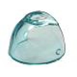 Minifigure, Visor Large with Trapezoid Area on Top - Trans-Light Blue