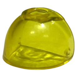 Minifigure, Visor Large with Trapezoid Area on Top - Trans-Yellow