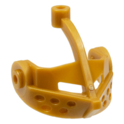 Minifigure, Visor Pointed - Pearl Gold