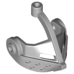 Minifigure, Visor Pointed - Light Bluish Gray