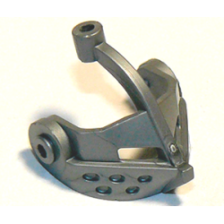 Minifigure, Visor Pointed - Flat Silver