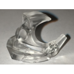 Minifigure, Visor Pointed with Eye Slits and Spikes - Trans-Clear