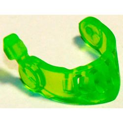 Minifigure, Visor Pointed with Face Grille and Antenna - Trans-Bright Green