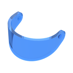 Minifigure, Visor Standard - Trans-Dark Blue