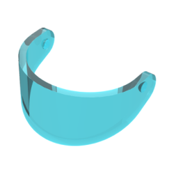 Minifigure, Visor Standard - Trans-Light Blue