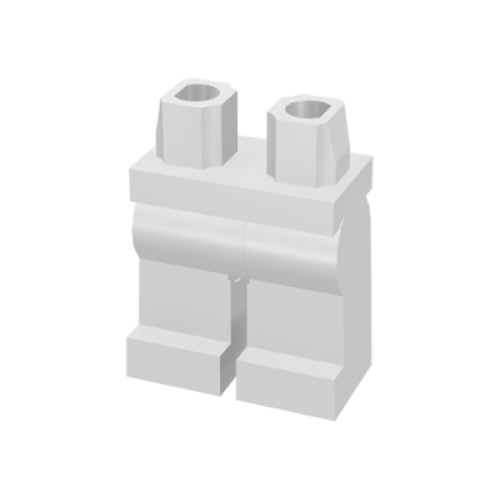 Деталь LEGO 970c00 Hips and Legs Plain - White