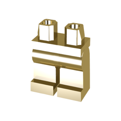 Деталь LEGO 970c00 Hips and Legs Plain - Chrome Gold