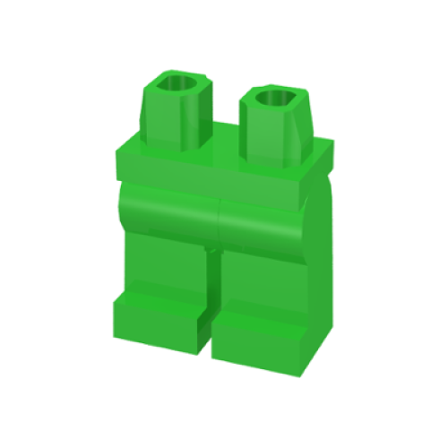 Деталь LEGO 970c00 Hips and Legs Plain - Bright Green