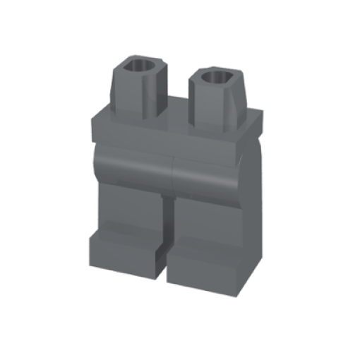 Деталь LEGO 970c00 Hips and Legs Plain - Dark Bluish Gray
