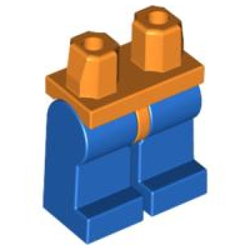 Деталь LEGO 970c07 Hips and Blue Legs - Orange