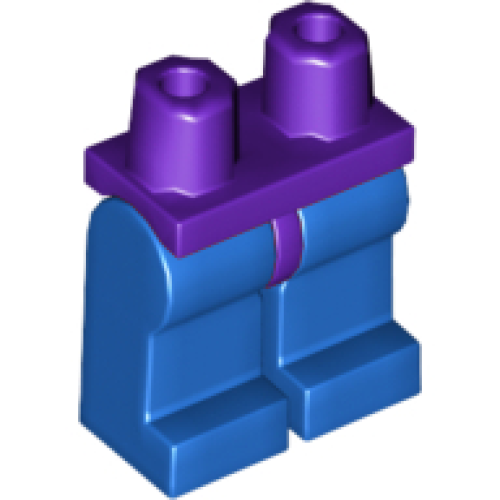 Деталь LEGO 970c07 Hips and Blue Legs - Dark Purple