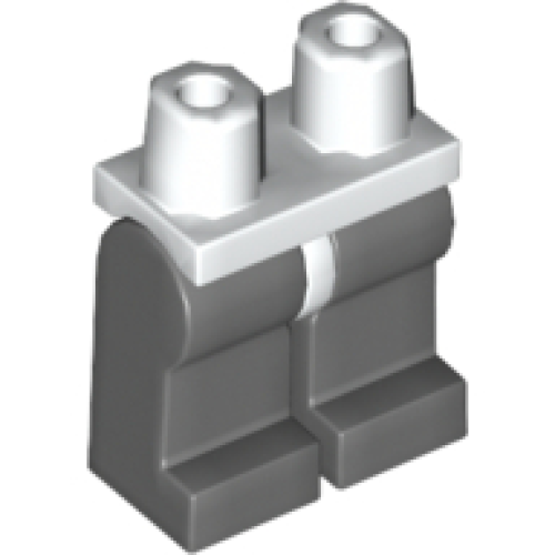 Деталь LEGO 970c85 Hips and Dark Bluish Gray Legs - White