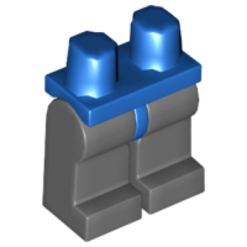 Деталь LEGO 970c85 Hips and Dark Bluish Gray Legs - Blue
