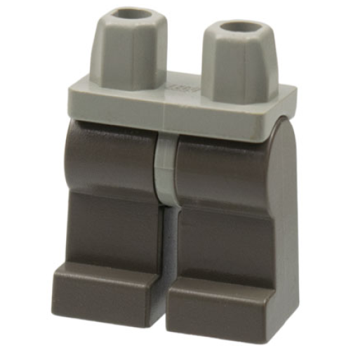 Деталь LEGO 970c10 Hips and Dark Gray Legs - Light Gray