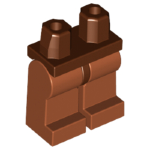 Деталь LEGO 970c68 Hips and Dark Orange Legs - Reddish Brown