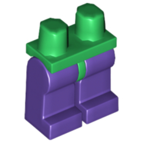 Деталь LEGO 970c89 Hips and Dark Purple Legs - Green