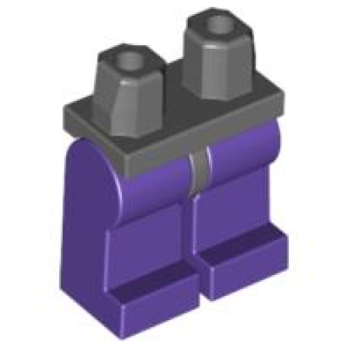 Деталь LEGO 970c89 Hips and Dark Purple Legs - Dark Bluish Gray