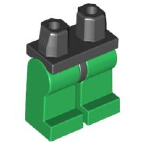 Деталь LEGO 970c06 Hips and Green Legs - Black