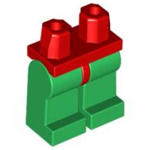 Деталь LEGO 970c06 Hips and Green Legs - Red