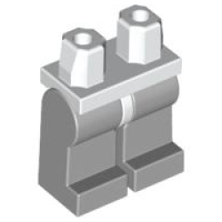 Hips and Light Bluish Gray Legs - White