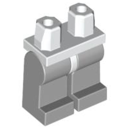 Деталь LEGO 970c86 Hips and Light Bluish Gray Legs - White