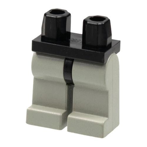 Деталь LEGO 970c09 Hips and Light Gray Legs - Black