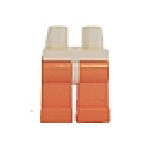 Деталь LEGO 970c04 Hips and Orange Legs - White