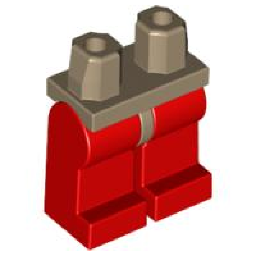 Деталь LEGO 970c05 Hips and Red Legs - Dark Tan